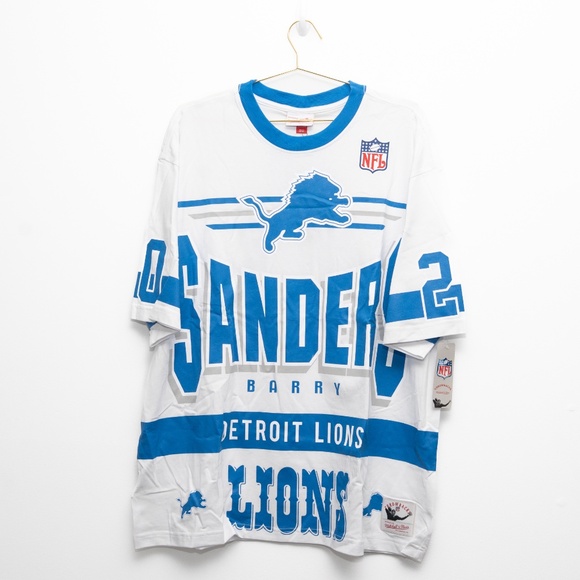 Mitchell & Ness Other - Mitchell‎ & Ness.-  Barry Sanders Detroit Lions Throwback Tee